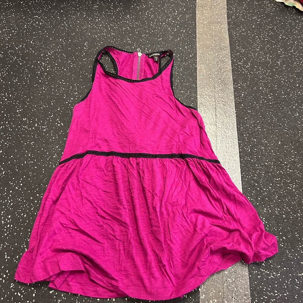Express Fuchsia Dress with Black Accents